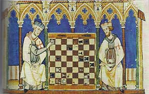 Fig 1 - Two Templars playing chess